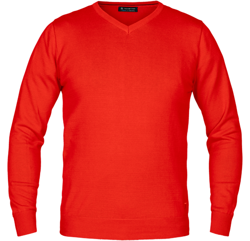 Pullover V-ringad Röd