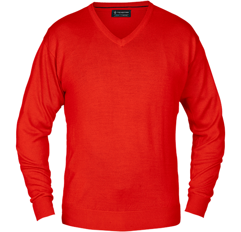 Pullover V-ringad (50/50) Röd