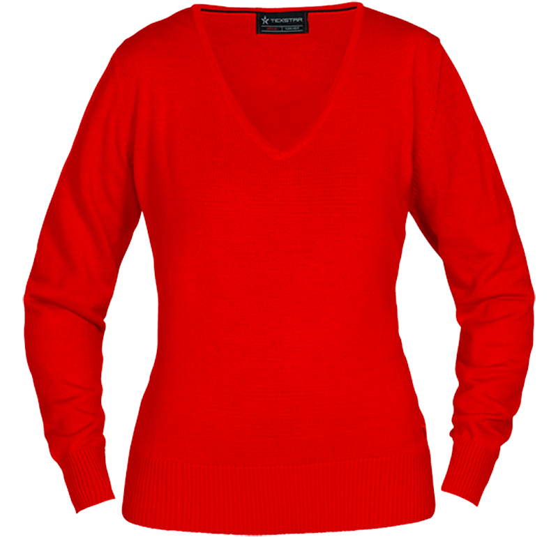 Pullover V-ringad (50/50) Röd