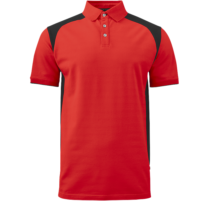 Stretch Pique Shirt Röd