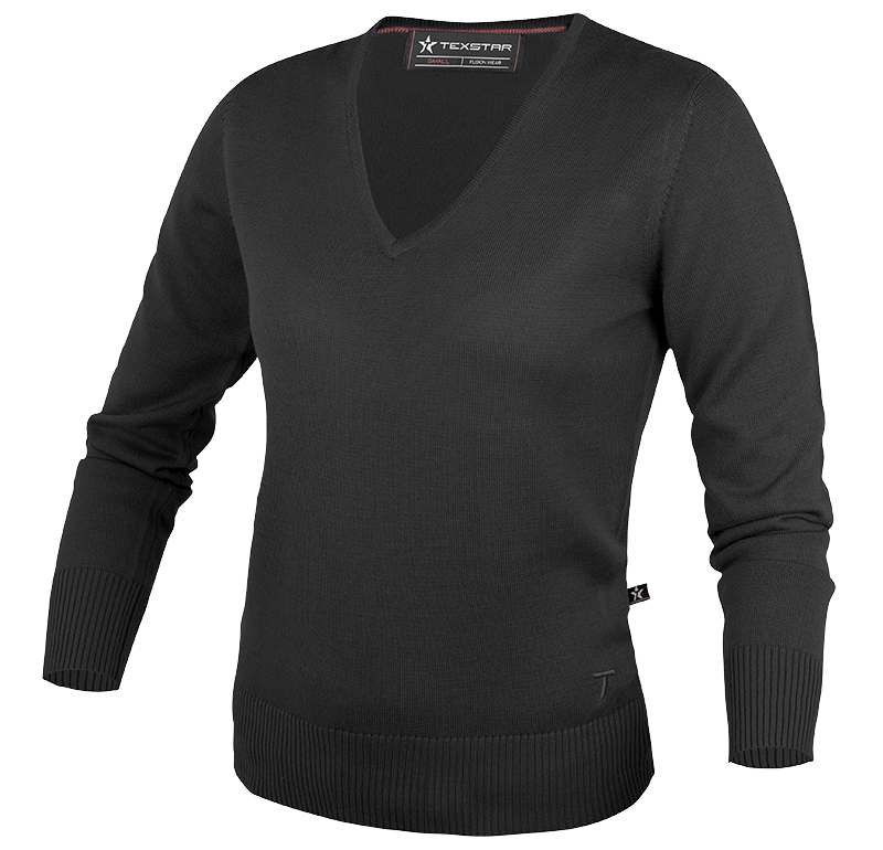 Pullover V-ringad (50/50) Svart
