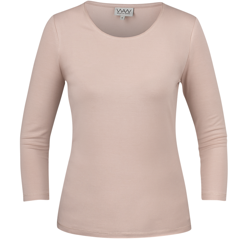 Ladies Soft 3/4 Sleeve Rosa