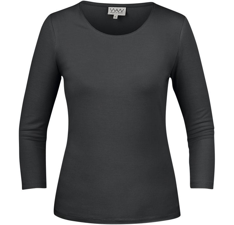 Ladies Soft 3/4 Sleeve Svart