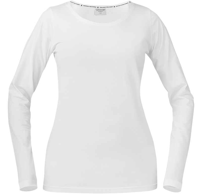 Stretch T-shirt Long Sleeve Vit