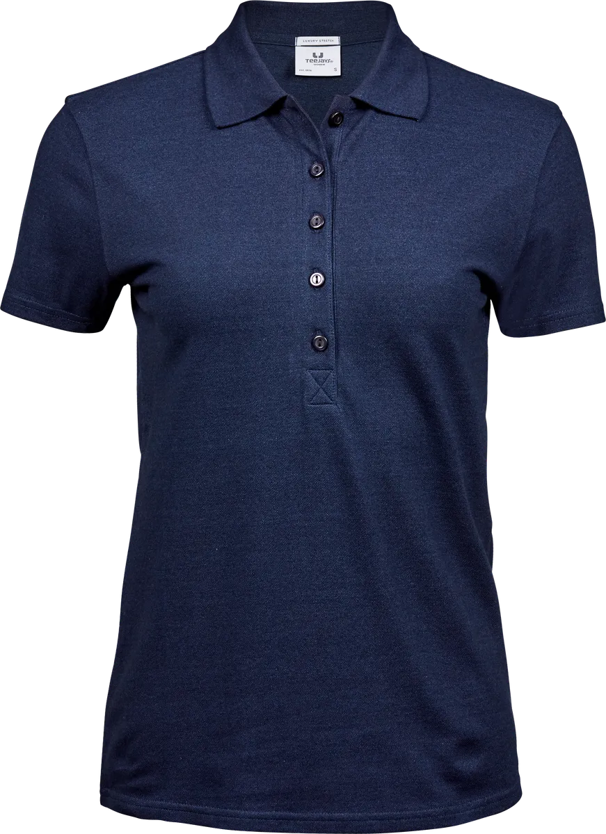 Luxury Stretch Polo, piké för damer Denim