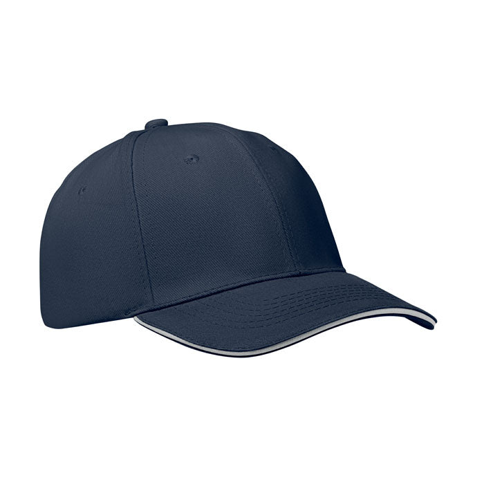 BUFFALO KEPS 6 PANELS 260g Buffalo Vit/Marinblå