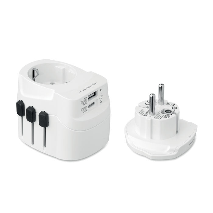 SKROSS® världsadapter Pro Light Usb Ac30 Pd Vit