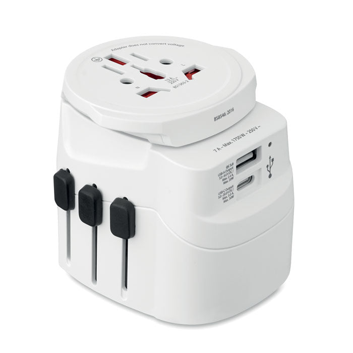 SKROSS® världsadapter Pro Light Usb Ac30 Pd Vit