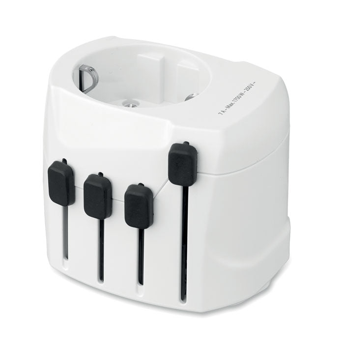 SKROSS® världsadapter Pro 3-Pole Vit