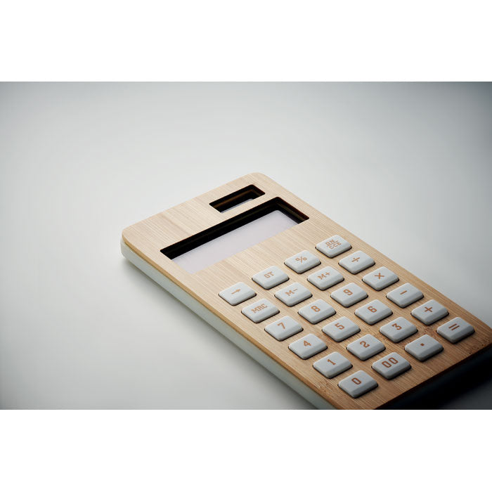 12-siffrig bambu miniräknare Calcubim Trä