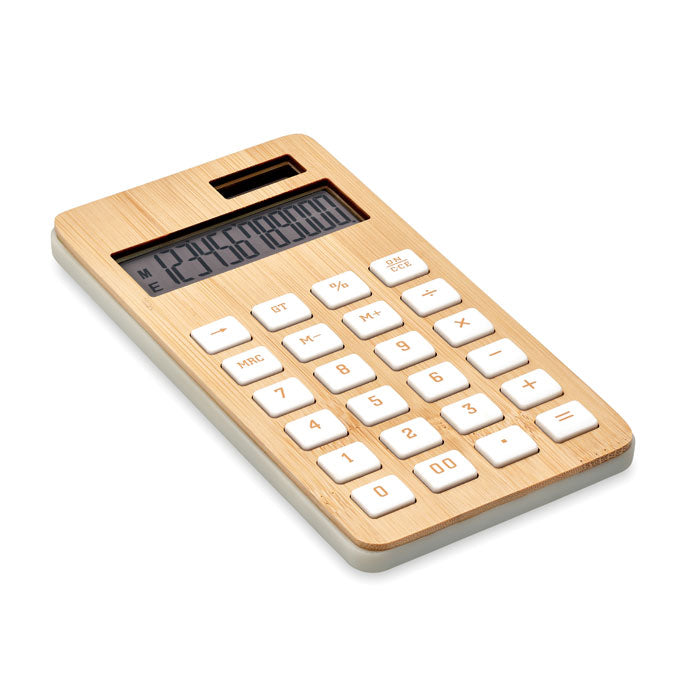 12-siffrig bambu miniräknare Calcubim Trä